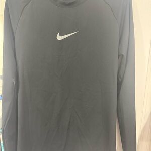 Nike Black Long Sleeve Top with White Logo